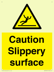Caution Slippery surface